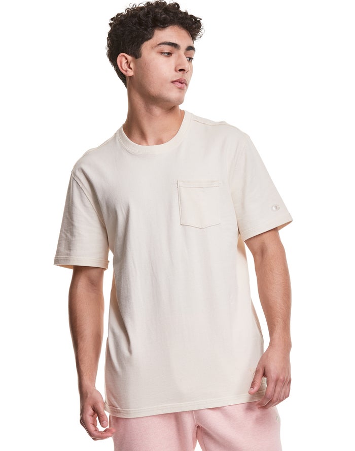 Champion T-Shirt Heren - Room - Natural State ( 762830-DBL )